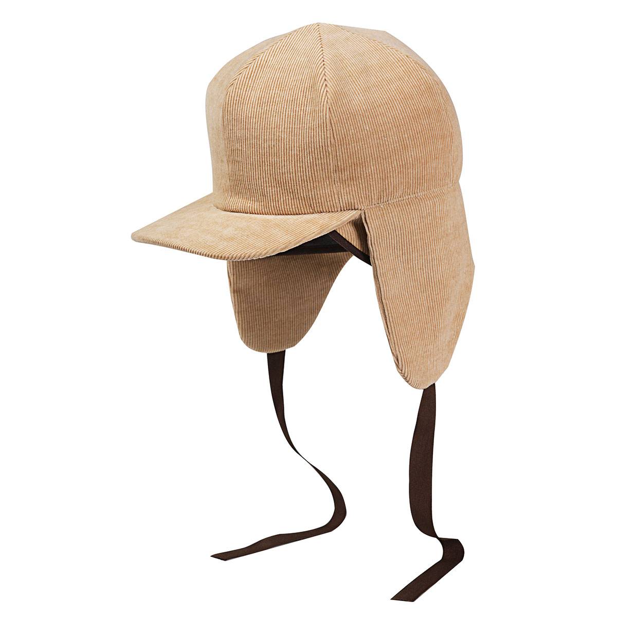 corduroy cap with ear flaps