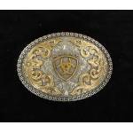 Ariat Oval Berry Floral Filigree Logo Buckle