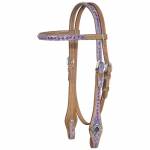 Silver Royal Sweet Pea Pony Miniature Horse Browband Headstall