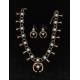 Blazin Roxx Round Stone Squash Blossom Necklace And Earrings Set