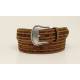 Nocona Mens Barbwire Edge Hair On Belt And Buckle