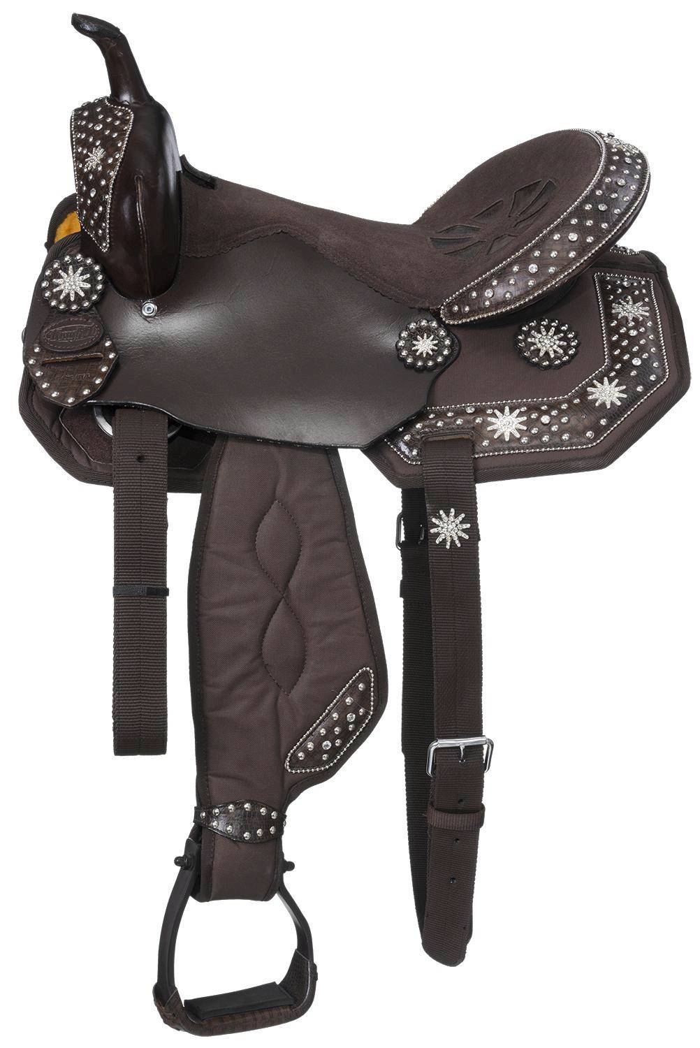 Eclipse by Tough-1 Starlight Collection Spur Rowel Concho Trail Saddle