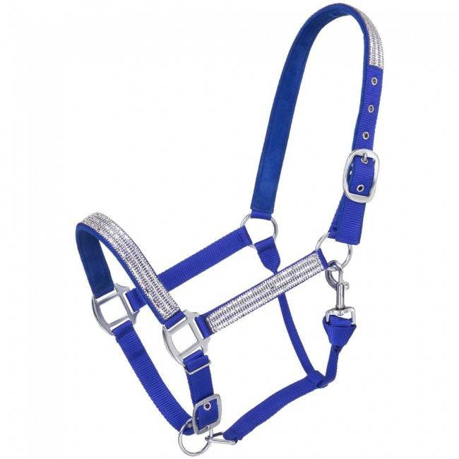 Tough-1 Adjustable Crystal Overlay Nylon Halter