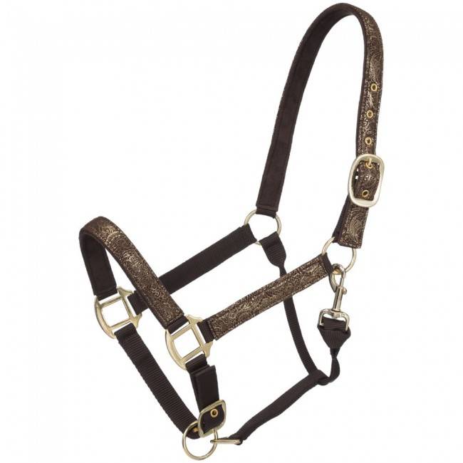 Tough-1 Nylon Adjustable Floral Overlay Halter