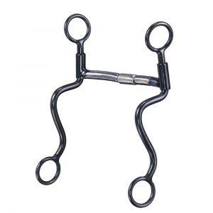 Tough-1 S Shank Sweet Iron Mullen Roller Snaffle