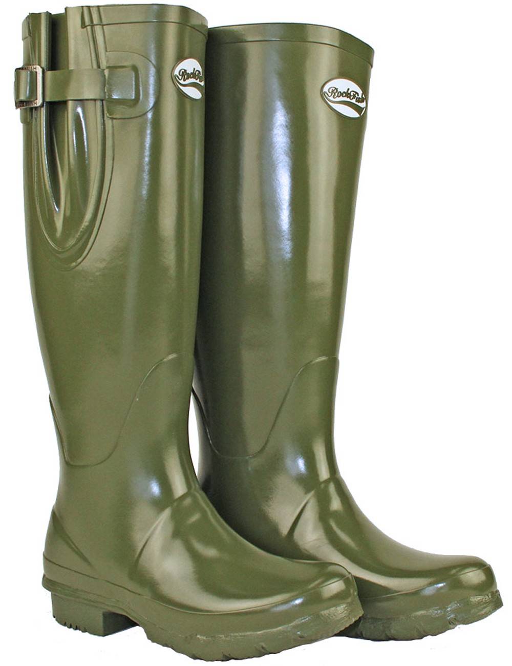 Rockfish Ladies Adjustable Gloss Wellington Boots
