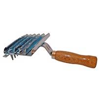 Partrade 6 Bar Metl Curry Comb With Teeth