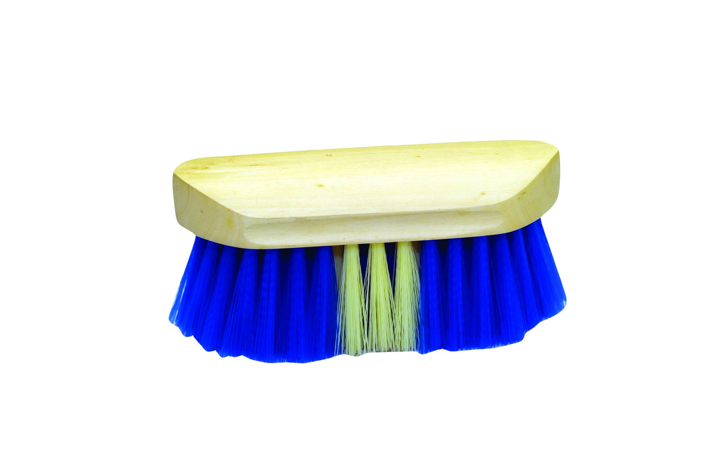 Partrade ~Two Tone Dandy Brush with Soft Bristles Assorted Colors Box of 12 6.5" 
