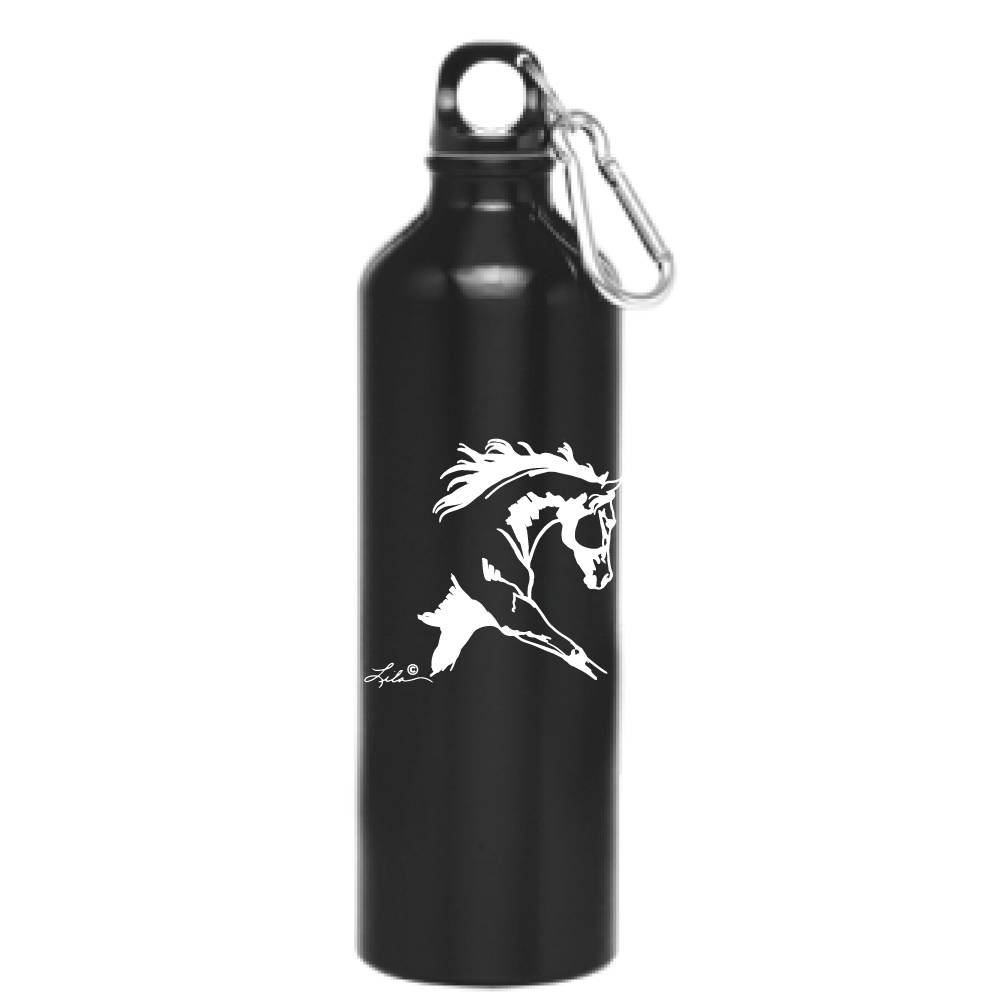 Alumninum Sports Bottle - "Lila" Dressage Horse