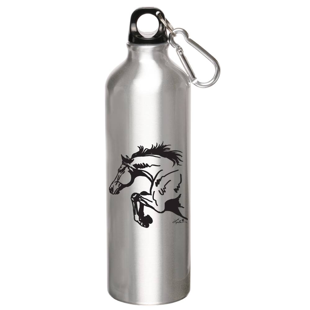 Alumninum Sports Bottle - "Lila" Jumper Horse