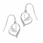 Mare And Foal Clear Stone Earrings