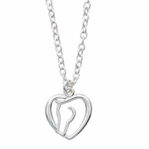 AWST Int'l Horse Head Heart Necklace with  Horse Head Gift Box