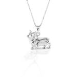 Kelly Herd Small Corgi Necklace - Sterling Silver