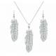 Montana Silversmiths Glittered Feather Cubic Zirconia Jewelry Set