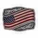 Montana Silversmiths Classic Painted American Flag Attitude Buckle