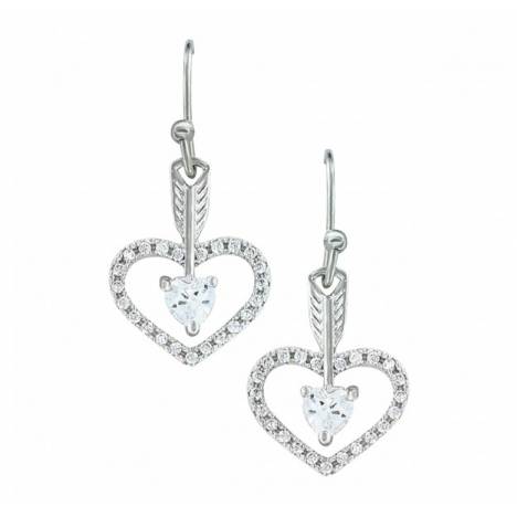 Montana Silversmiths Straight To The Heart Arrow Cubic Zirconia Earrings