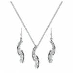 Montana Silversmiths Sparkle Rope And Cubic Zirconia Cascade Pathway Jewelry Set