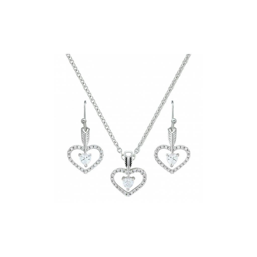 Montana Silversmiths Straight To The Heart Arrow Cubic Zirconia Jewelry Set