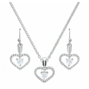 Montana Silversmiths Straight To The Heart Arrow Cubic Zirconia Jewelry Set