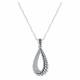 Montana Silversmiths Frosted Rope Twisted Teardrop Necklace