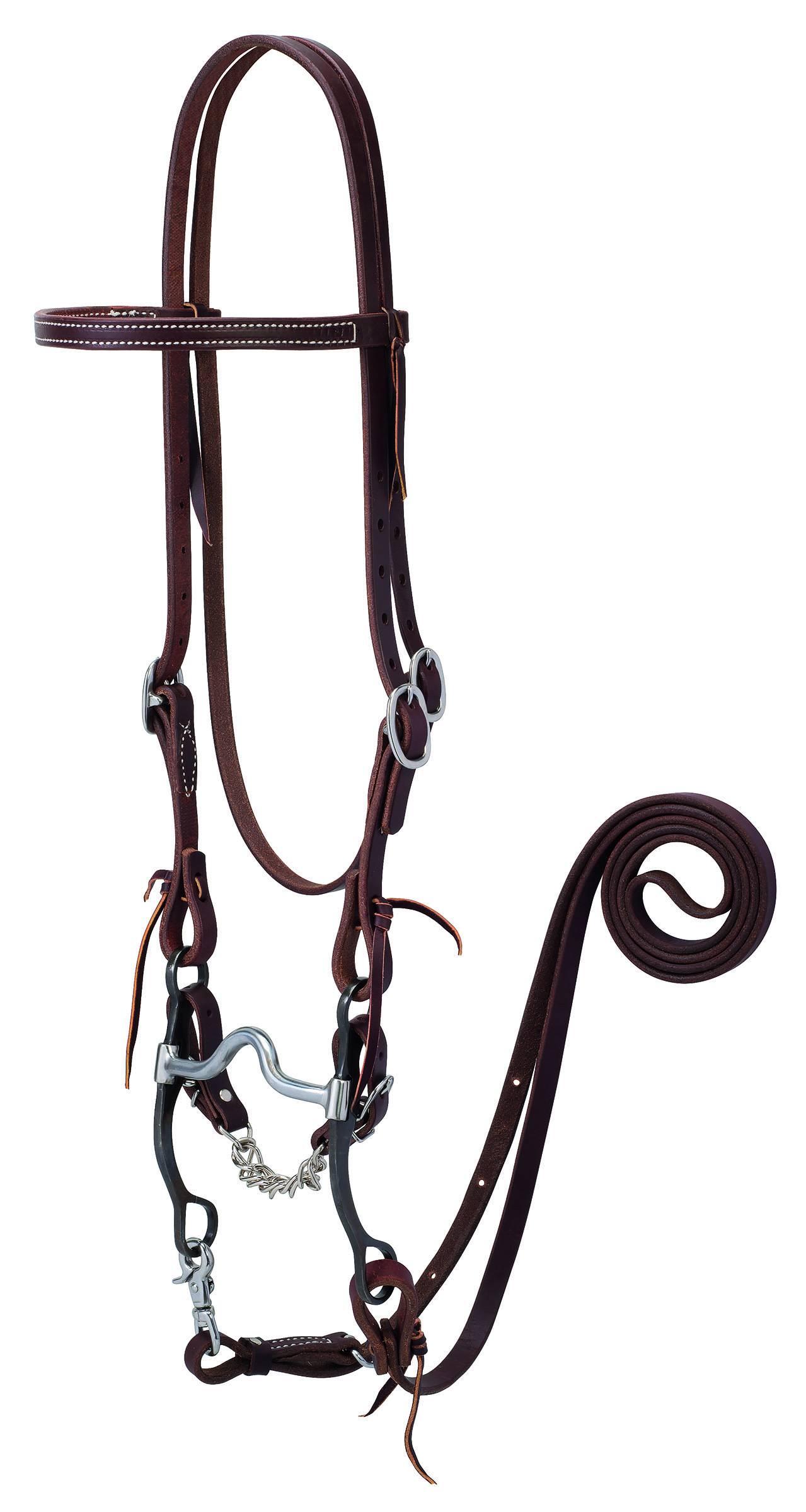 Weaver Working Tack Bridle With Medium Port Mouth Bit