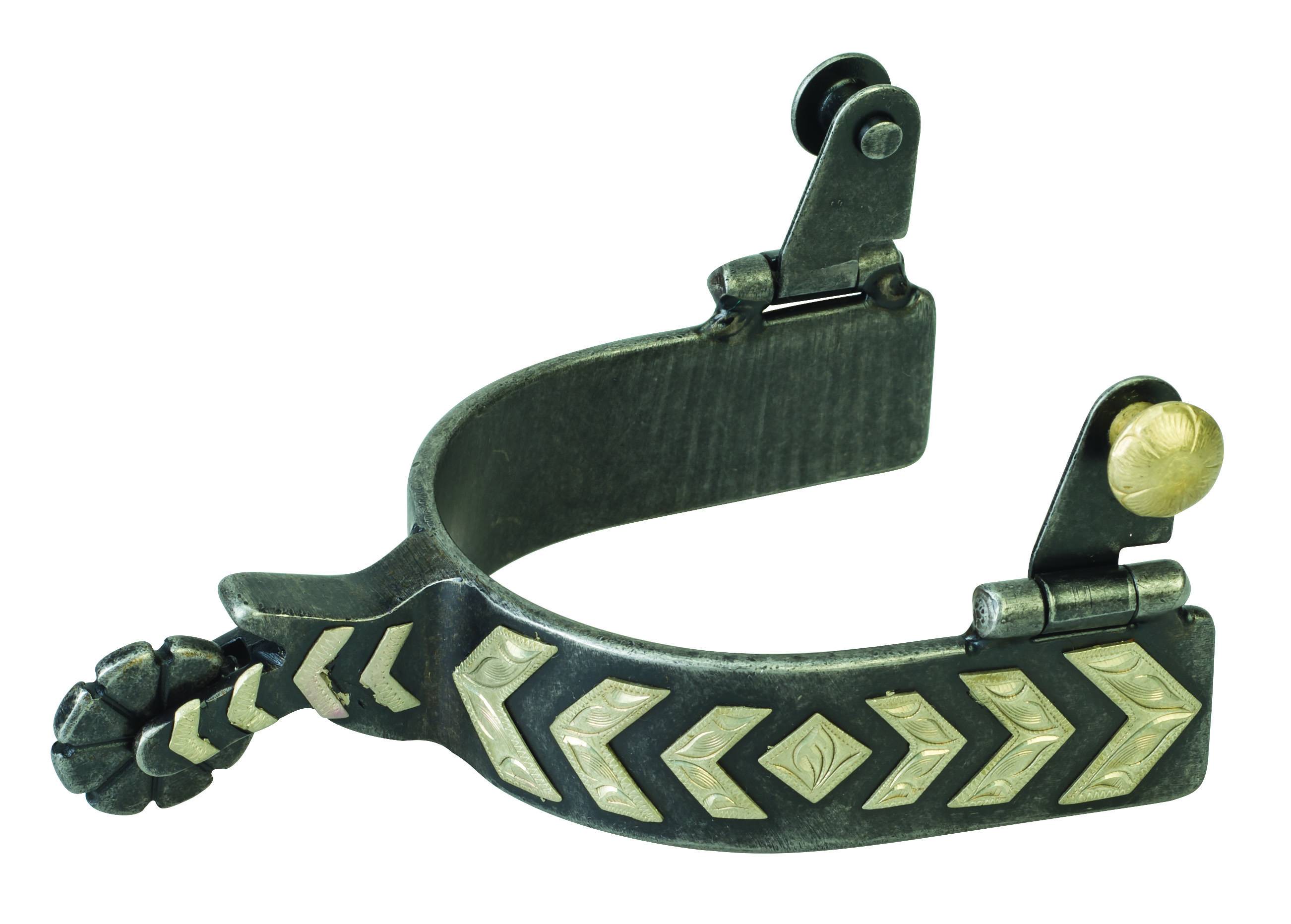 Weaver Mens German Silver Chevron Trim Spur