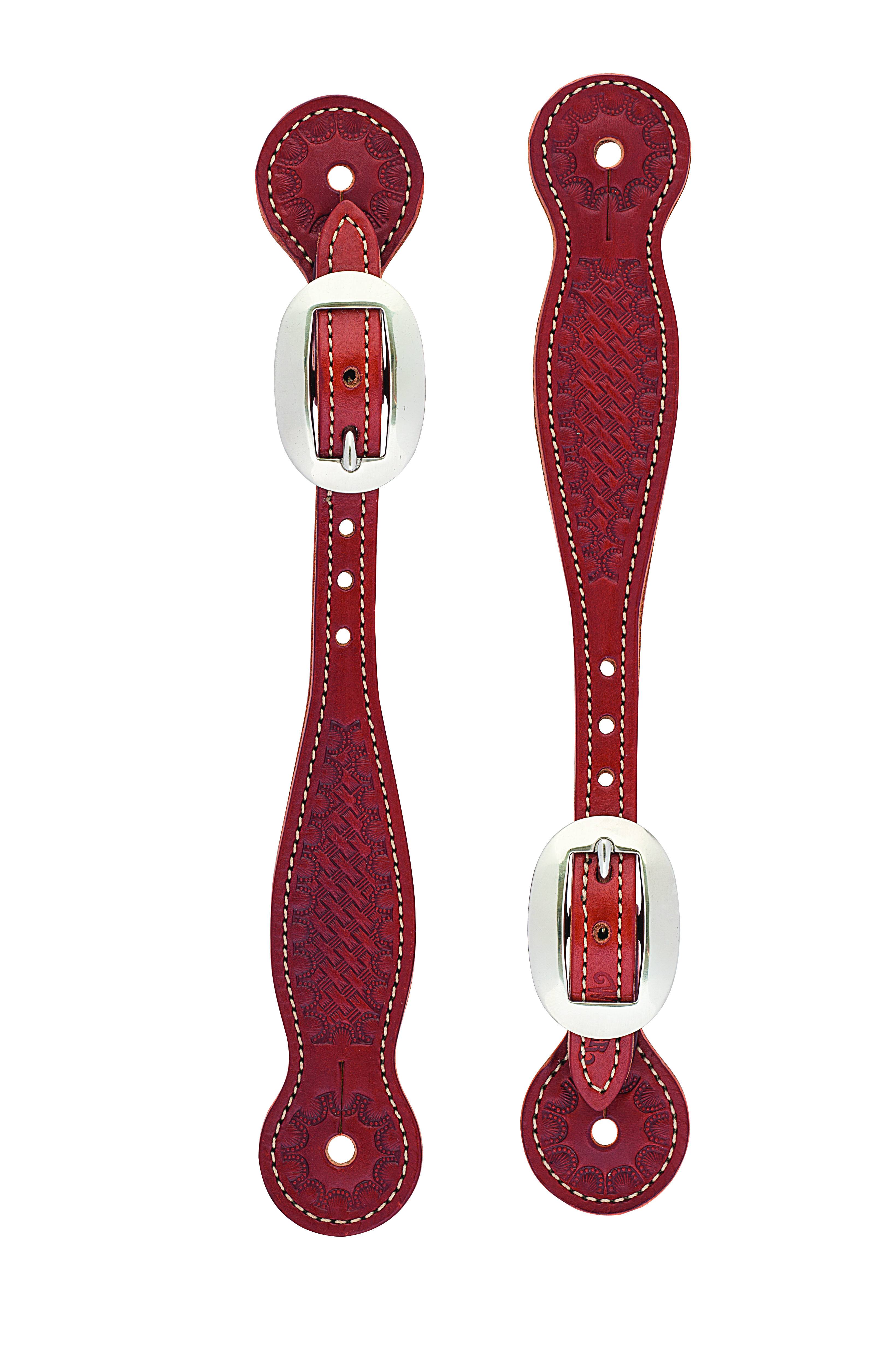Weaver Basketweave Skirting Leather Thin Spur Straps
