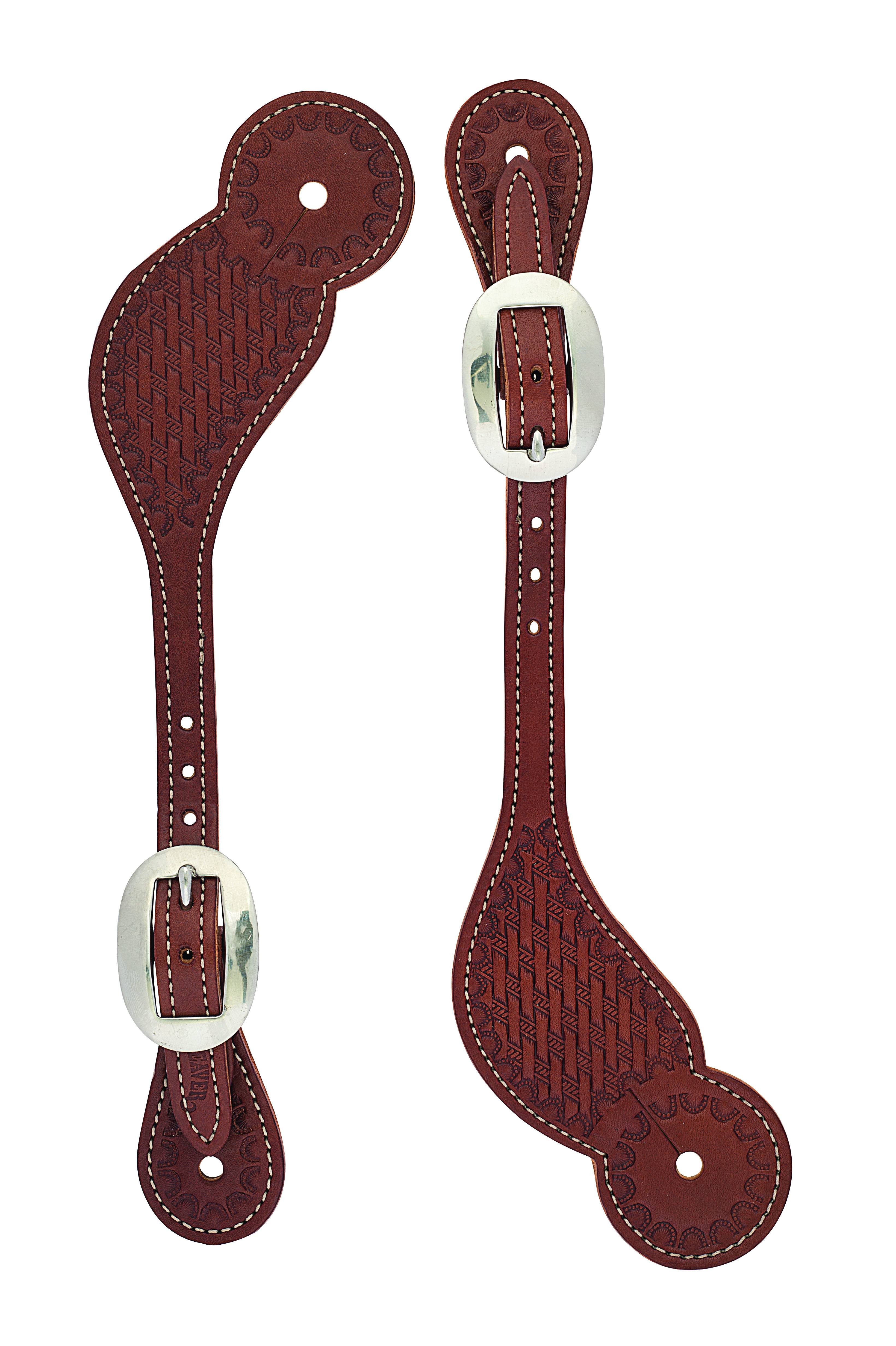 Weaver Basketweave Skirting Leather Regular Spur Straps