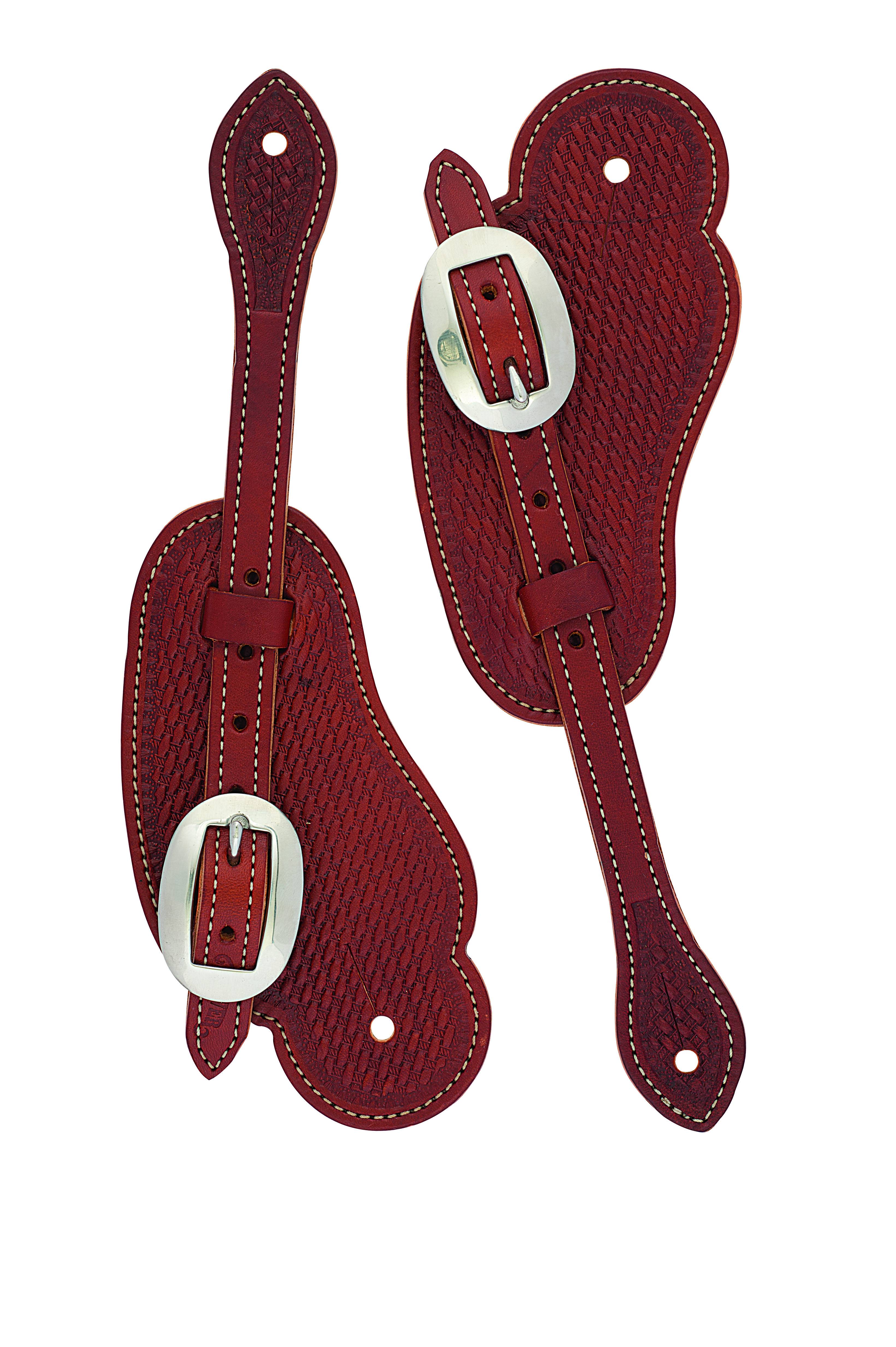 Weaver Basketweave Skirting Leather Cowboy Spur Straps