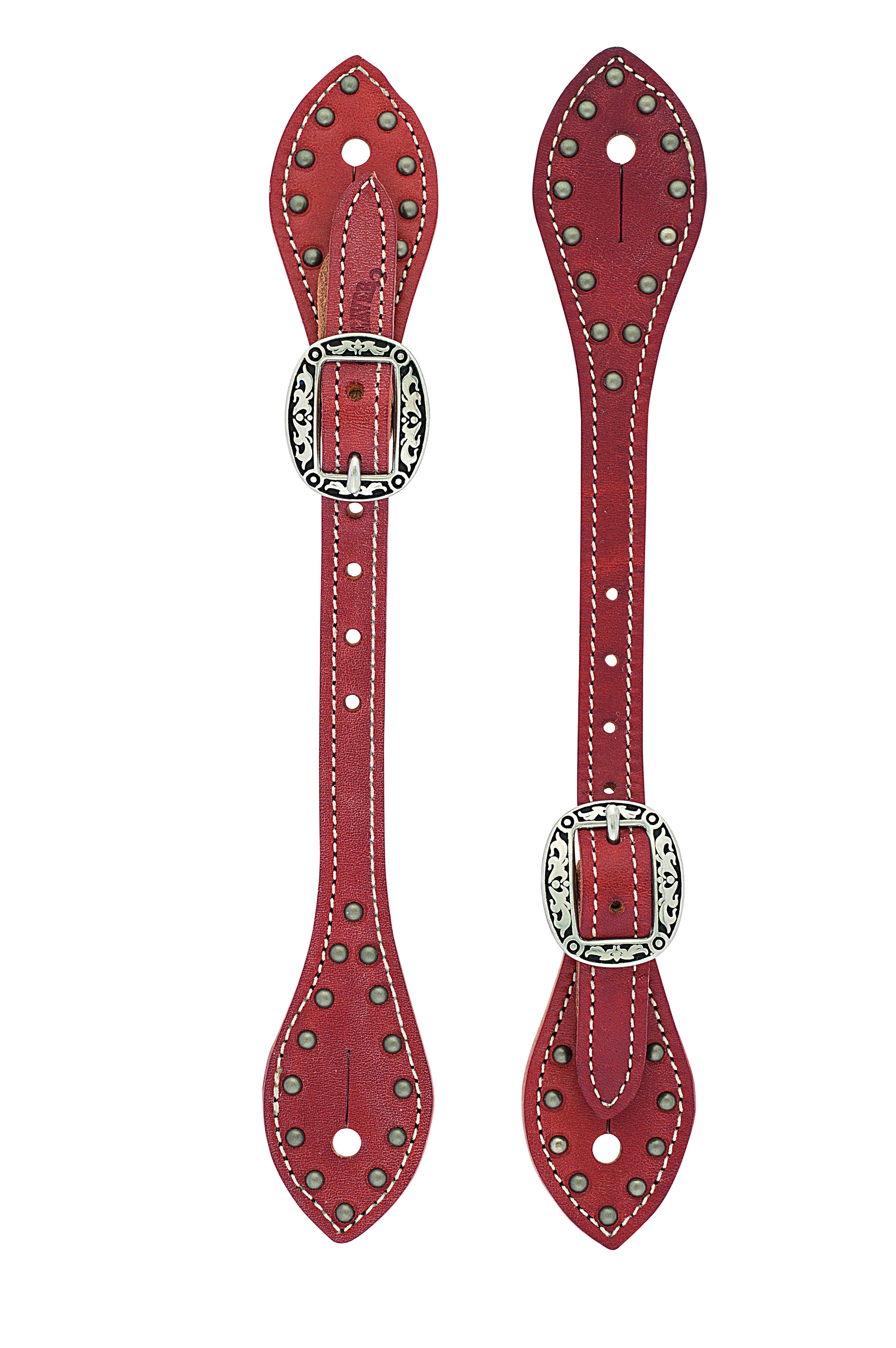 Weaver Mens Flared Buttered Harness Leather Spur Straps