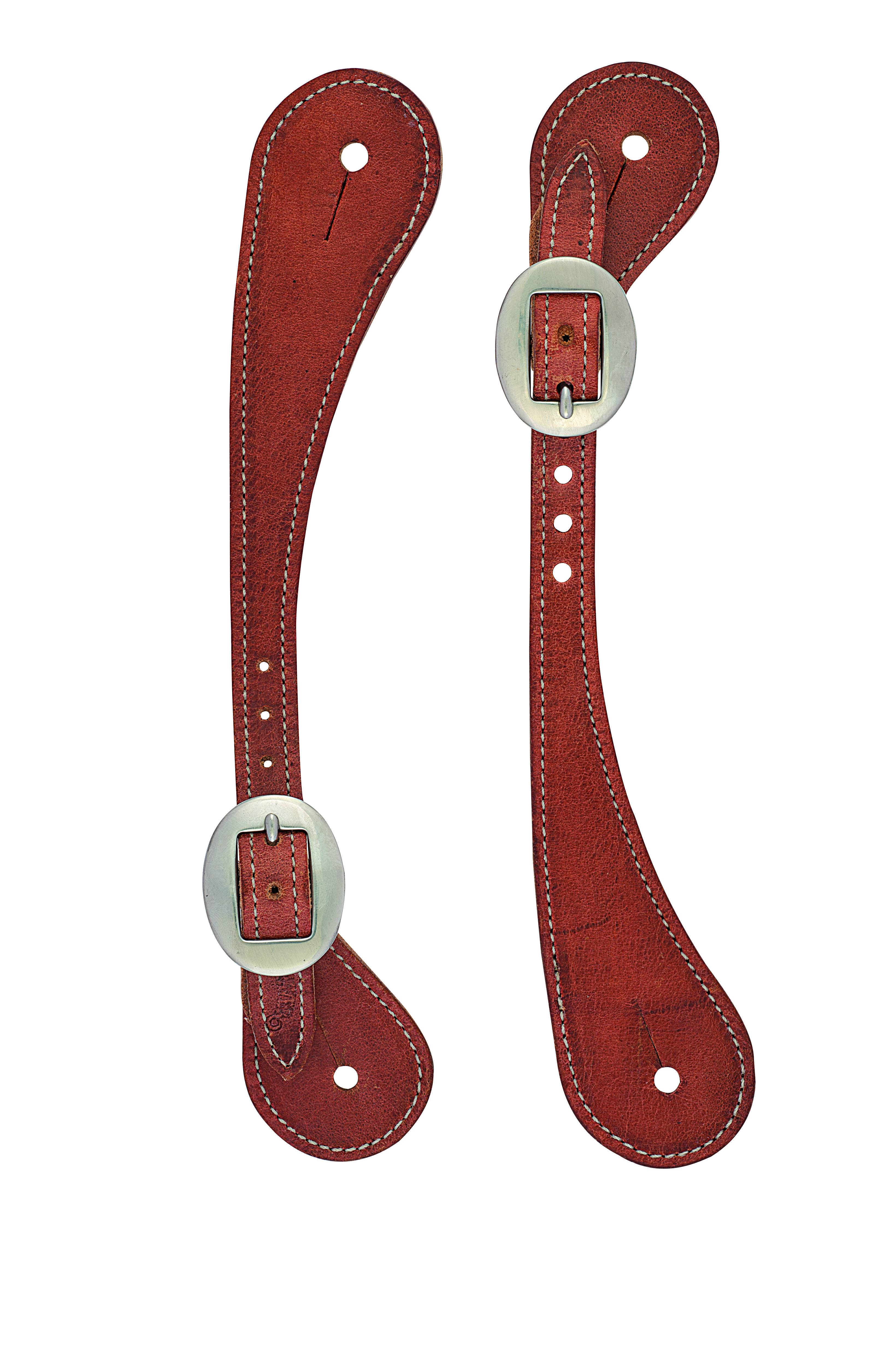 Weaver Mens Shaped Harness Leather Spur Straps