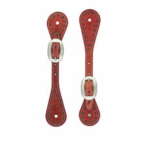 Weaver Youth Harness Leather Spur Straps With Spots