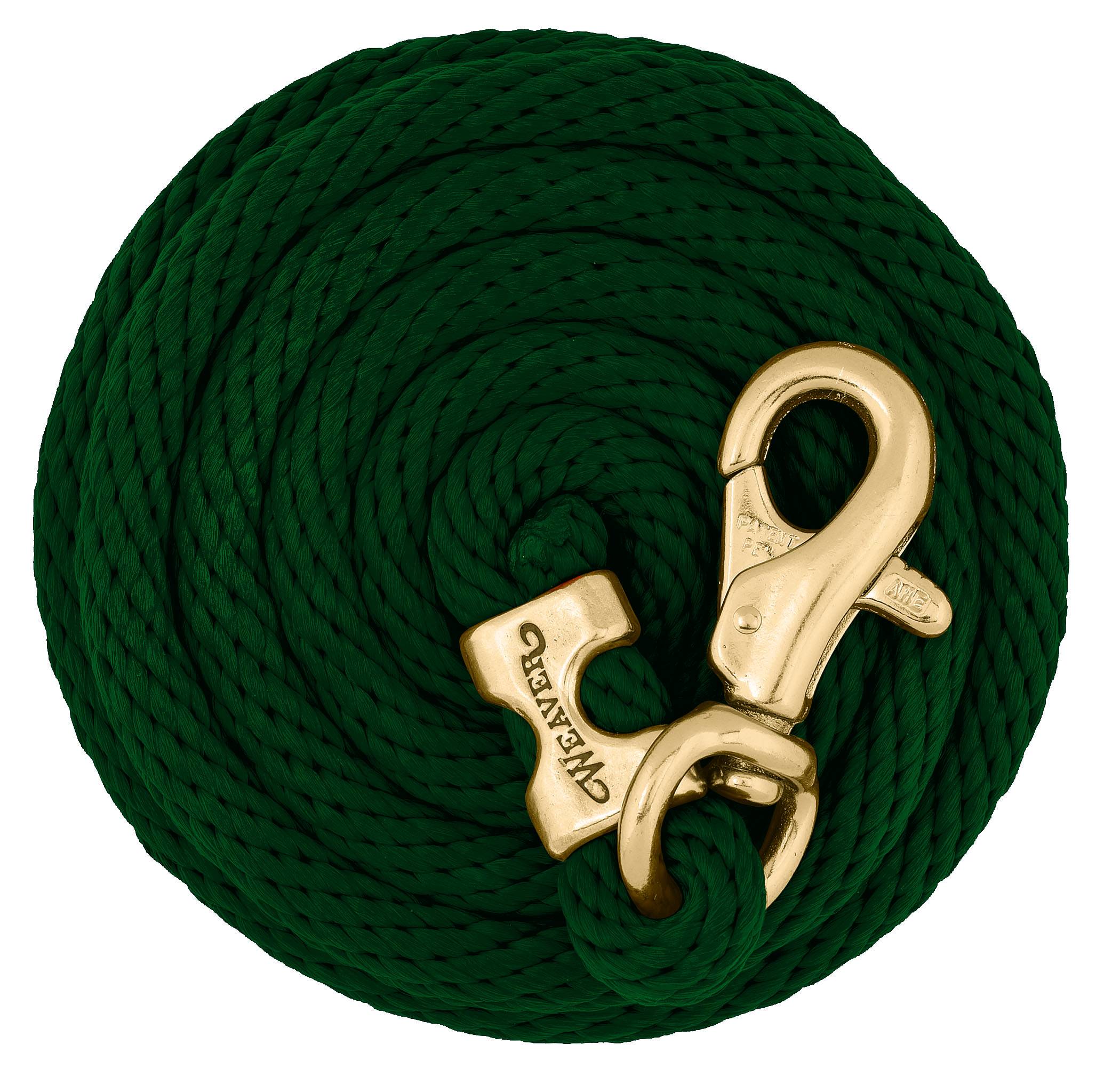 Weaver Poly Lead Rope With Brass Plated Bull Trigger Snap