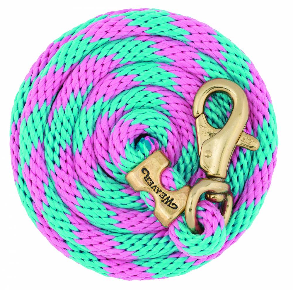 Weaver Poly Lead Rope With Brass Plated Bull Trigger Snap