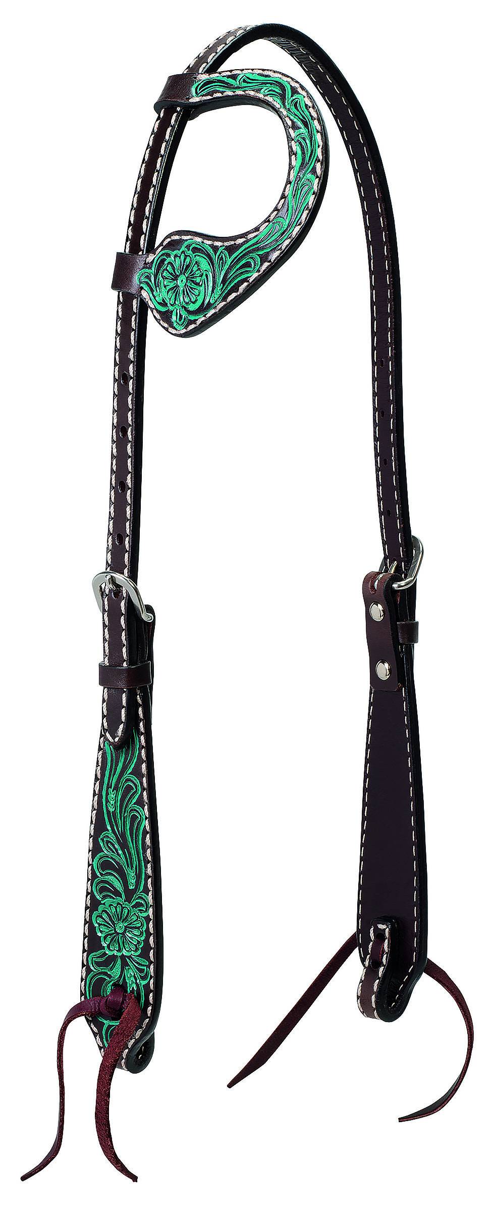 Weaver Carved Flower Sliding Ear Headstall