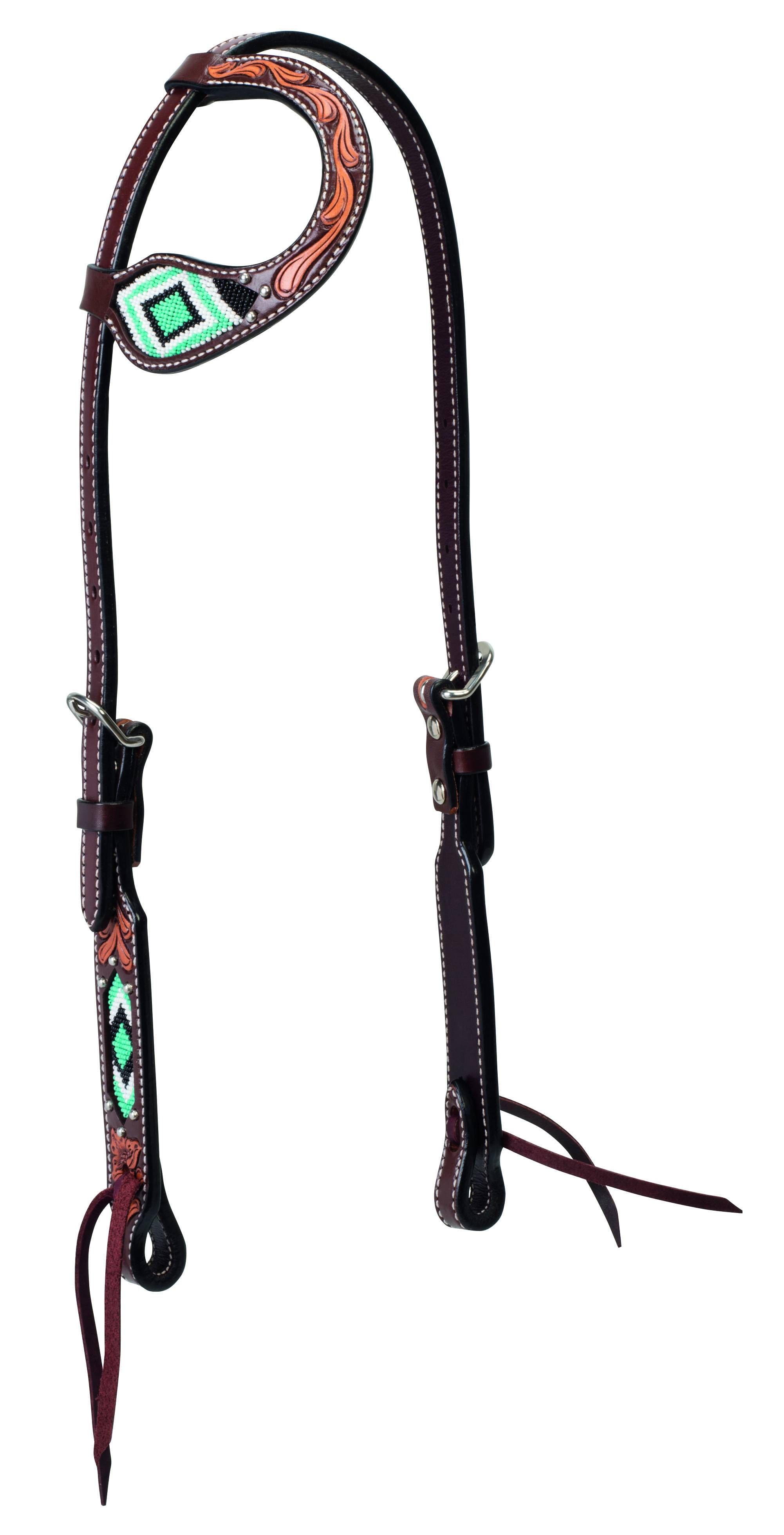 Weaver Diamond Beaded Flat Sliding Ear Headstall