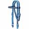 Tough-1 Braided Cord Mini Browband Headstall With Crystal Accents
