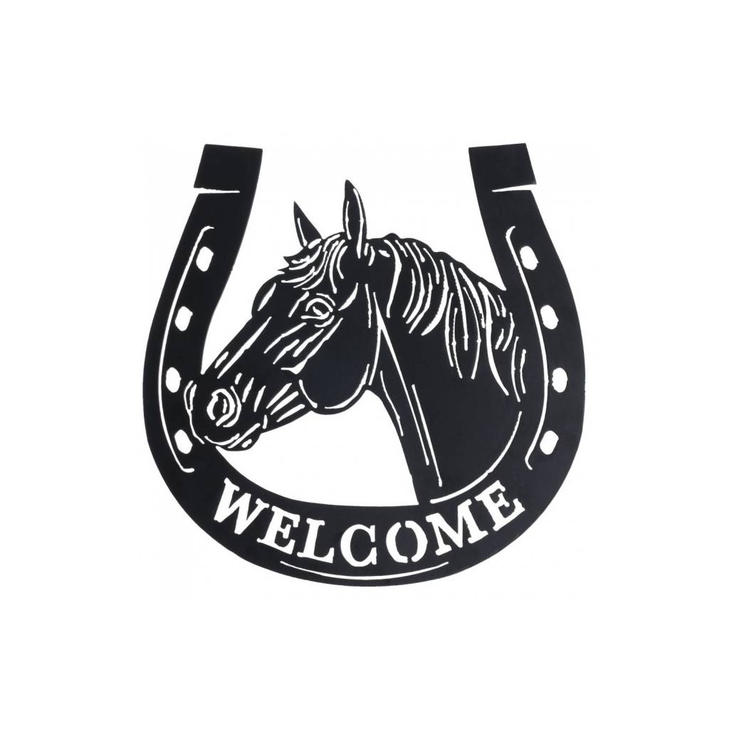 Tough-1 Welcome Horse Head Horseshoe Sign