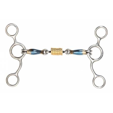 Shires Blue Sweet Iron Tom Thumb Roller Link Jumping Bit