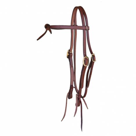 Knotted Brow Band English Bridle Leather Headstall