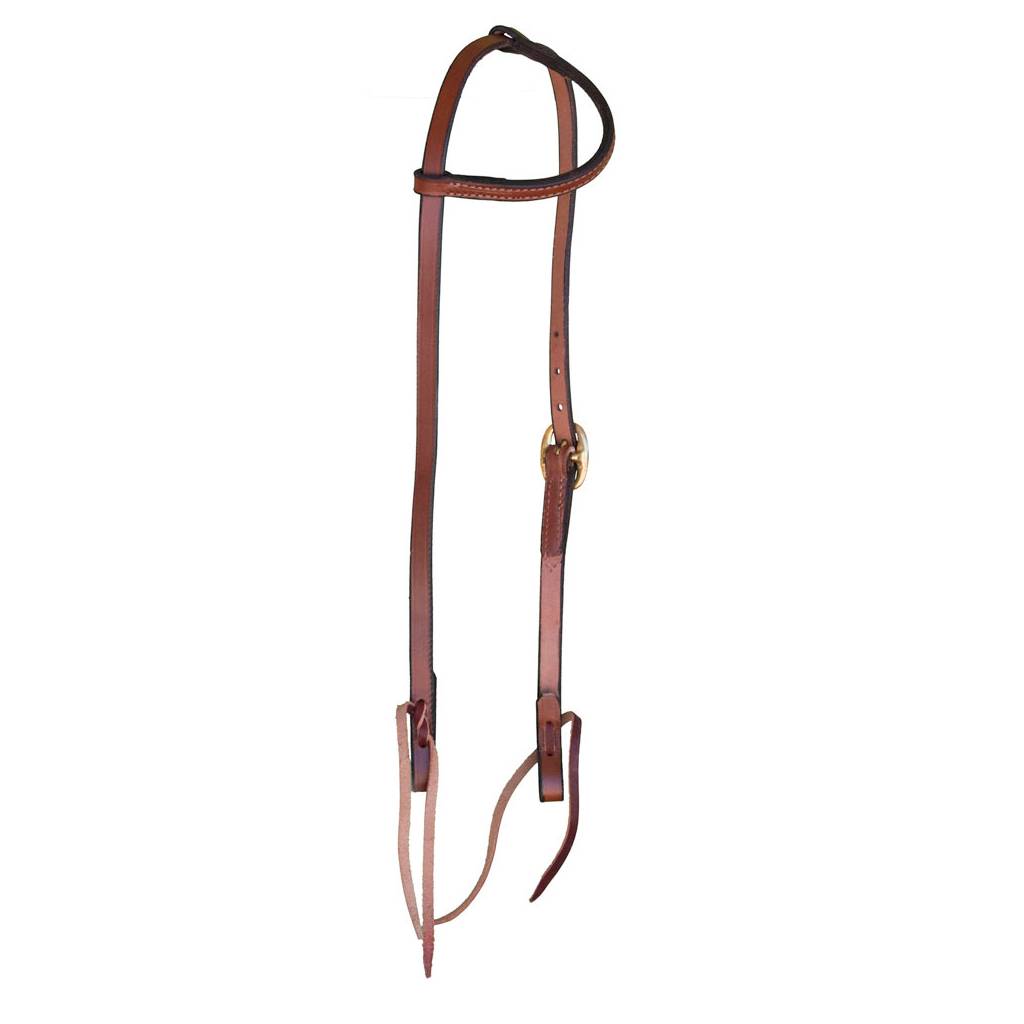 One Ear Leather Headstall English Bridle Leather