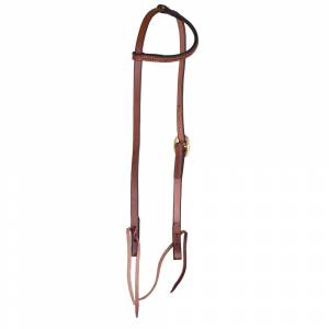 One Ear Leather Headstall English Bridle Leather