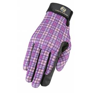 Heritage Performance Print Gloves - Plaid - Pink - 4