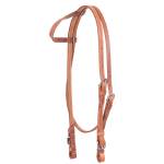 Cashel Harness Leather Stitched Slip Ear Headstall - Throat Latch Buckle Ends