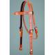 Colorado Saddlery Barbwire Concho Browband Headstall