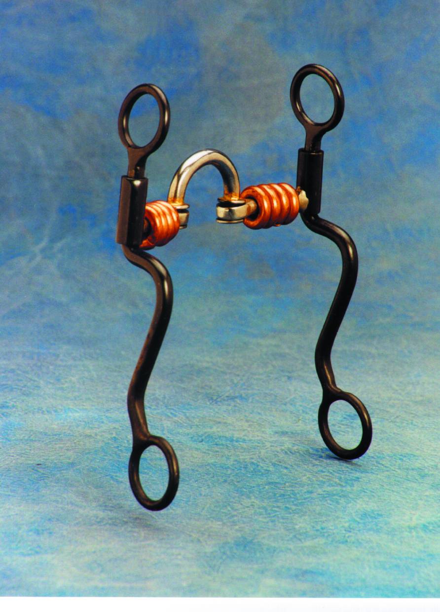 Colorado Saddlery Black Steel Double Hinged Copper Roller Correction Bit