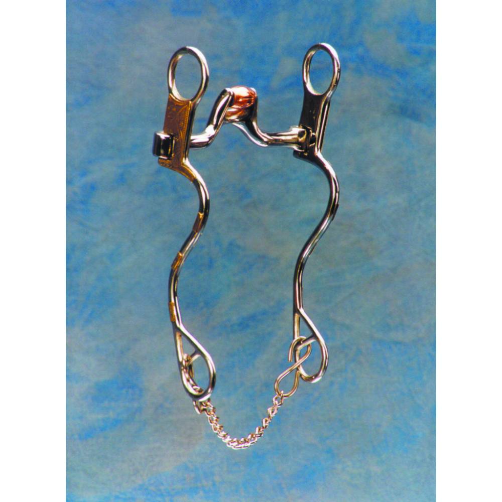 Colorado Saddlery S Loose Cheek High Port Copper Roller Curb Bit