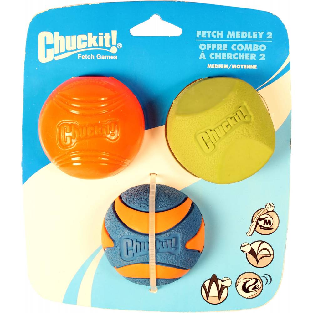 Chuckit Fetch Medley Gen2 - 3 Pack | HorseLoverZ