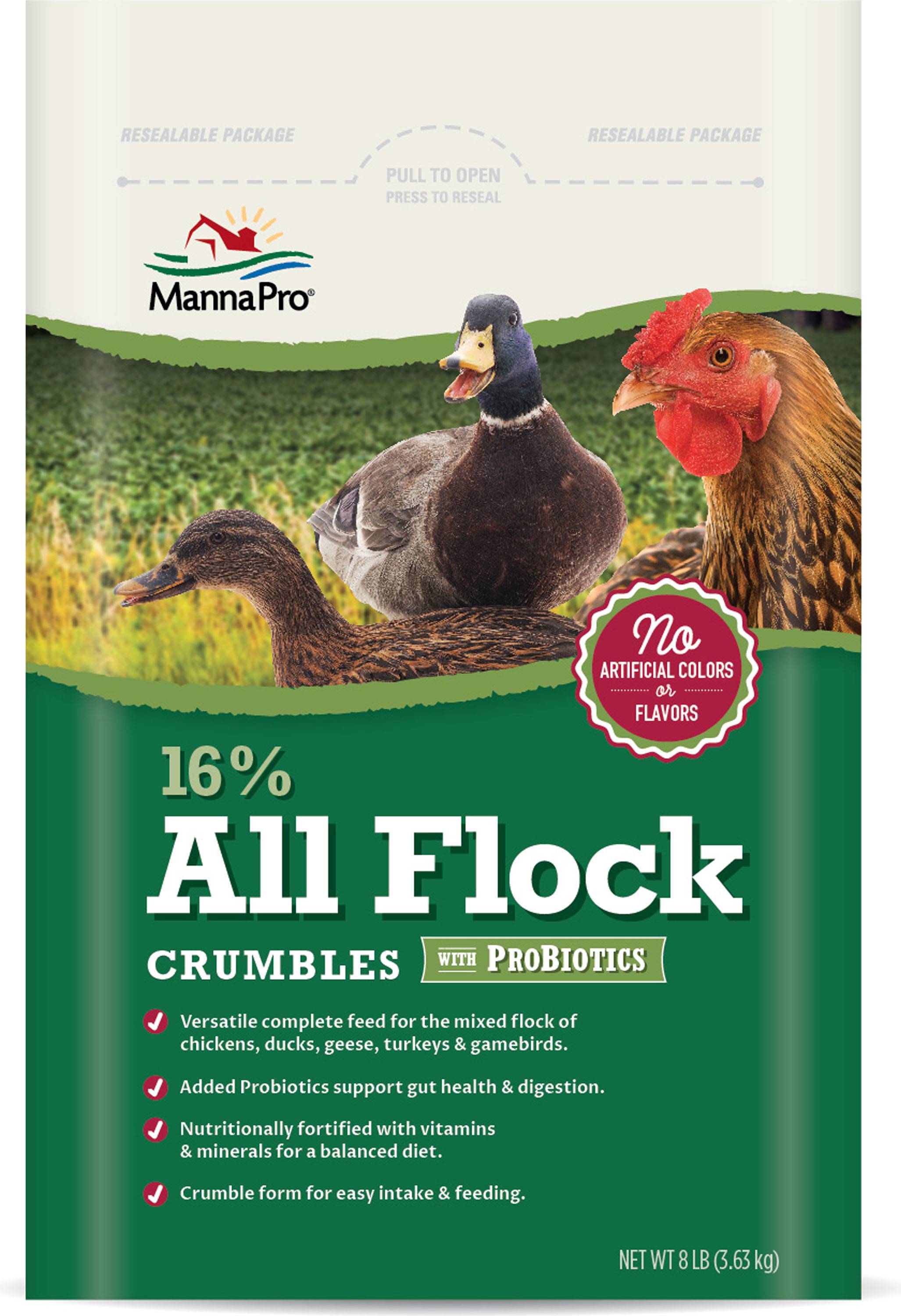 Manna Pro 16% All Flock Crumble with Probiotics