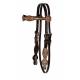 Circle Y Faux Gator And Copper Gag Cheek Browband Headstall